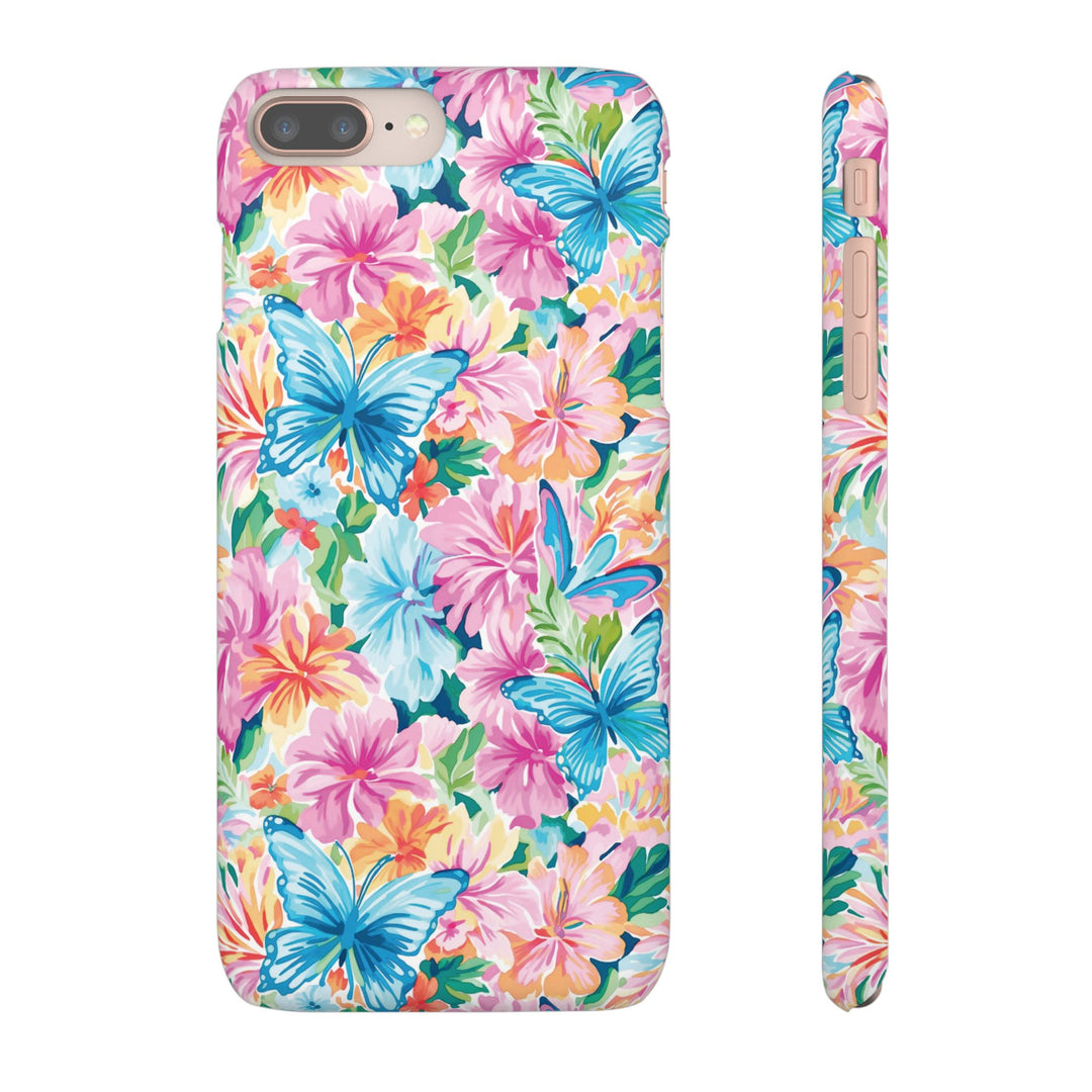 Sleek Snap Butterflies Flowers Cute Phone Case for iPhone 16 15 14 13 12 11 X Xs Max Xr Pro Plus Samsung Galaxy S24 S23 S22 S21 S20 Ultra