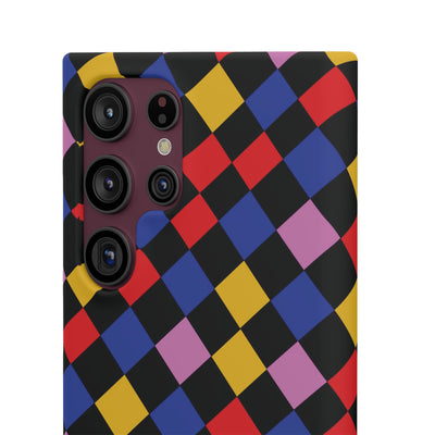 Colorful Checkerboard Cute Phone Case - Sleek Snap - for iPhone 16 15 14 13 12 11 Max Pro Plus Samsung Galaxy S24 S23 S22 S21 S20 Plus Ultra - Studio40ParkLane