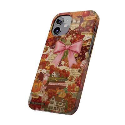 New England fall Coquette Collage Cute Phone Case for Iphone 16 - | iPhone 15 Pro Max Case | iPhone 14 Case Iphone 13 12 11 10 9 8 7 X XS - Studio40ParkLane