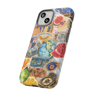 Cute European Summer Collage Phone Case, for IPhone 16 Case | Iphone 15, Iphone 14, IPhone 13 Case, 11 8 7, Samsung Galaxy S24, S23, S22, S21 Extra Protective