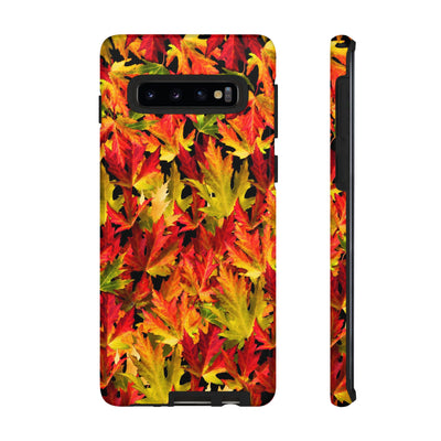 Fall Leaves Impact Resistant, Cute Phone Cases for Samsung S24, S23, S22, S21, IPhone 15 pro Iphone 14 pro Iphone 13 IPhone 12 Iphone 11