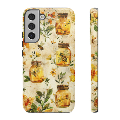 Impact Resistant, Honey Bees, Cute Phone Cases for Samsung S24, S23, S22, S21, IPhone 15 pro Iphone 14 pro Iphone 13 IPhone 12 Iphone 11