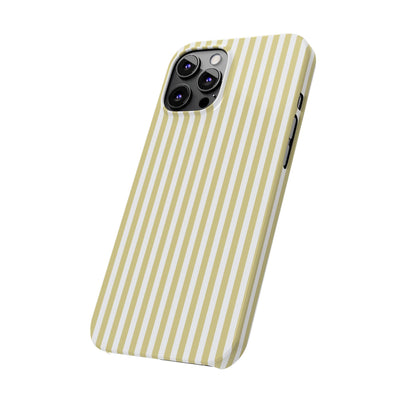 Slim Soft Yellow Striped Cute Phone Case for Iphone 16 - | iPhone 15 Pro Max Case | iPhone 14 Case Iphone 13 12 11 10 9 8 7 XS Gift for Her - Studio40ParkLane