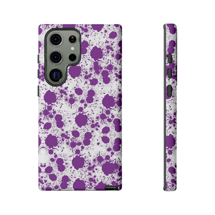 Cool Phone Case | Aesthetic Phone Case | Paint Splash Purple | For Samsung Galaxy S23, S22, S21, S20 | Luxury Double Layer | Cute - Studio40ParkLane