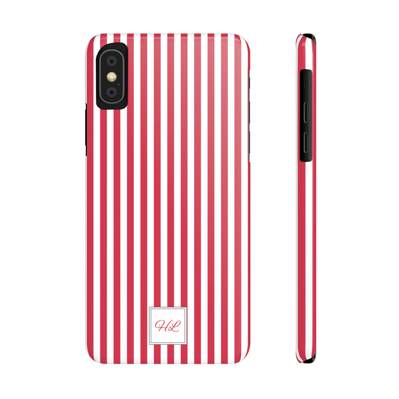 Slim Custom Personalized Winterberry Red Striped Phone Case for Iphone 17 - | iPhone 16 Pro Max Case | iPhone 15 Case Iphone 14 13 12 11 10 9 8 - Studio40ParkLane
