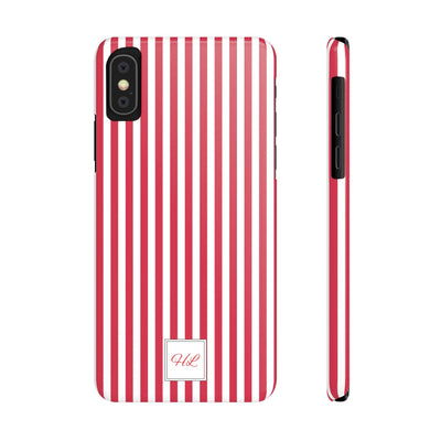 Slim Custom Personalized Winterberry Red Striped Phone Case for Iphone 17 - | iPhone 16 Pro Max Case | iPhone 15 Case Iphone 14 13 12 11 10 9 8 - Studio40ParkLane