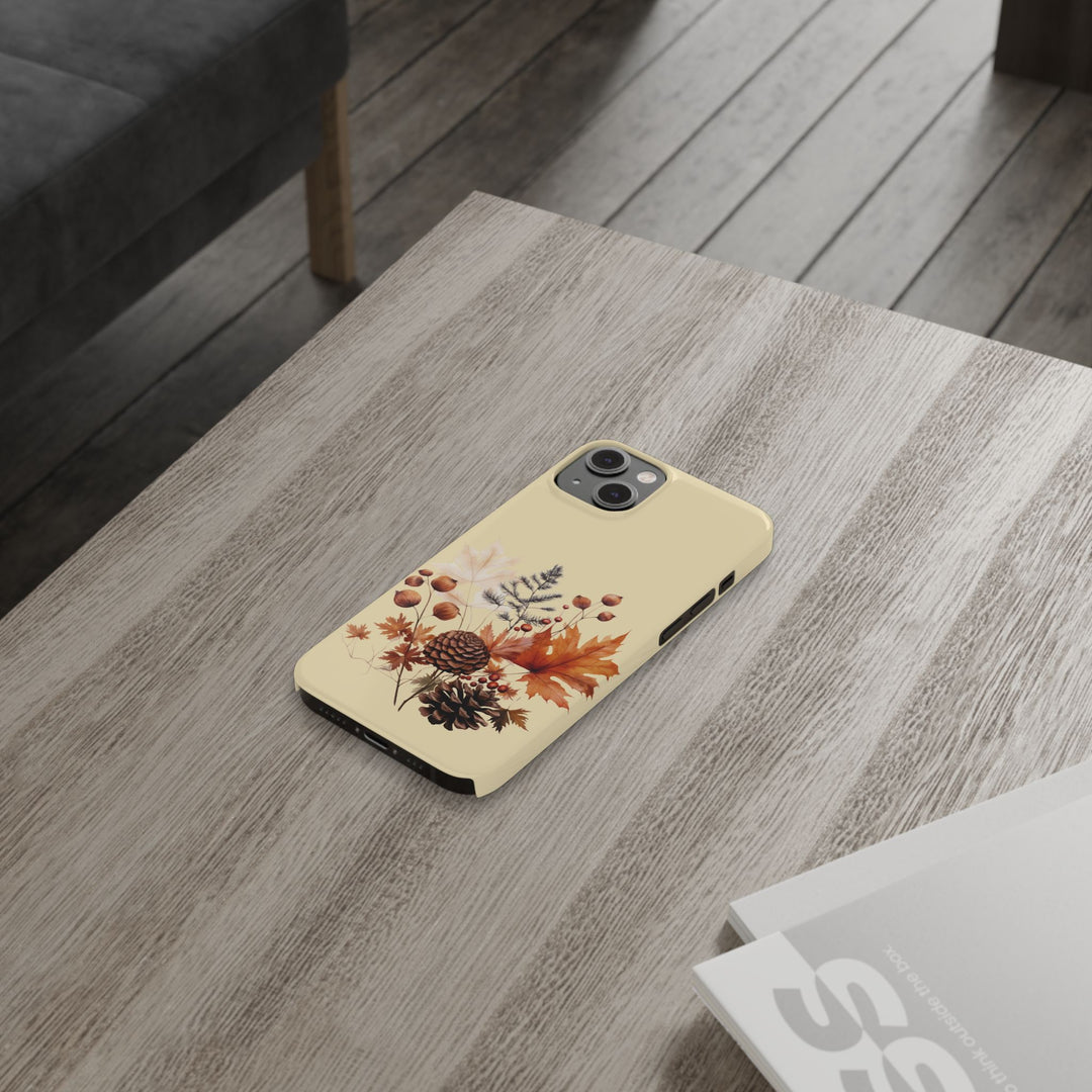Slim Fall Leaves Foliage Cute Phone Cases for Iphone 16 | iPhone 15 Case | iPhone 15 Pro Max Case, Iphone 14, Iphone 14 Pro Max, Iphone 13, Slim Mom Dad Gift - Studio40ParkLane