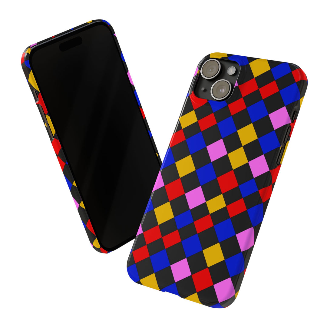 Slim Abstract Colorful Checkerboard Cute Phone Case for Iphone 17 - | iPhone 16 Pro Max Case | iPhone 15 Case Iphone 14 13 12 11 Gift for Her - Studio40ParkLane