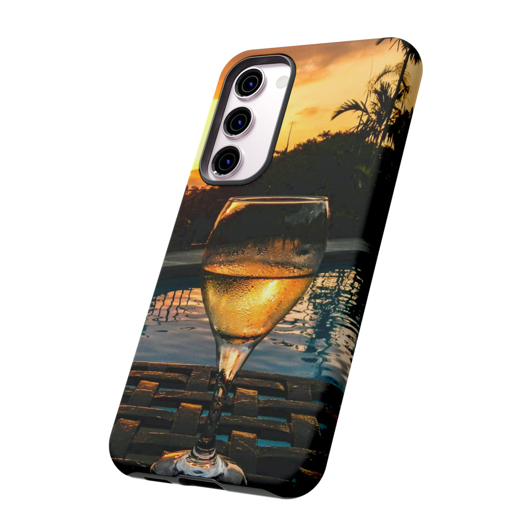 Samsung Galaxy Phone Case | Galaxy S23, S22, S21, S20 | Luxury Case Double Layered | Impact Resistant | Fashionable - Wine Glass 1 - Studio40ParkLane
