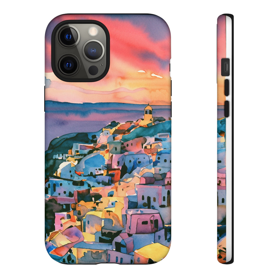 Impact Resistant, Greek Sunset, Cute Phone Cases for Samsung S24, S23, S22, S21, IPhone 15 pro Iphone 14 pro Iphone 13 IPhone 12 Iphone 11 - Studio40ParkLane