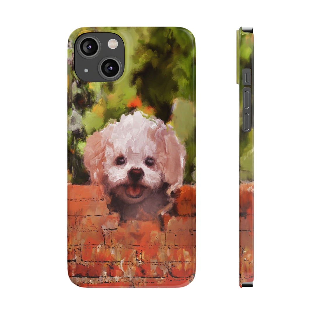 Slim Cute Phone Cases for Iphone - | iPhone 15 Case | iPhone 15 Pro Max Case, Iphone 14 Case, Iphone 14 Pro Max, Iphone 13, Bichon Frise Dog - Studio40ParkLane