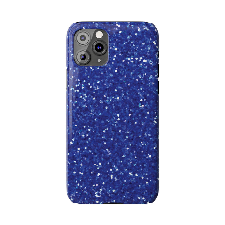 Slim Blue Muted Faux Play on Glitter Effect Cute Phone Cases for Iphone 16 Pro Max | iPhone 15 Case | iPhone 15 Pro Max Case, Iphone 14, Iphone 14 Pro Max, Iphone 13 12 11 8 7 - Studio40ParkLane