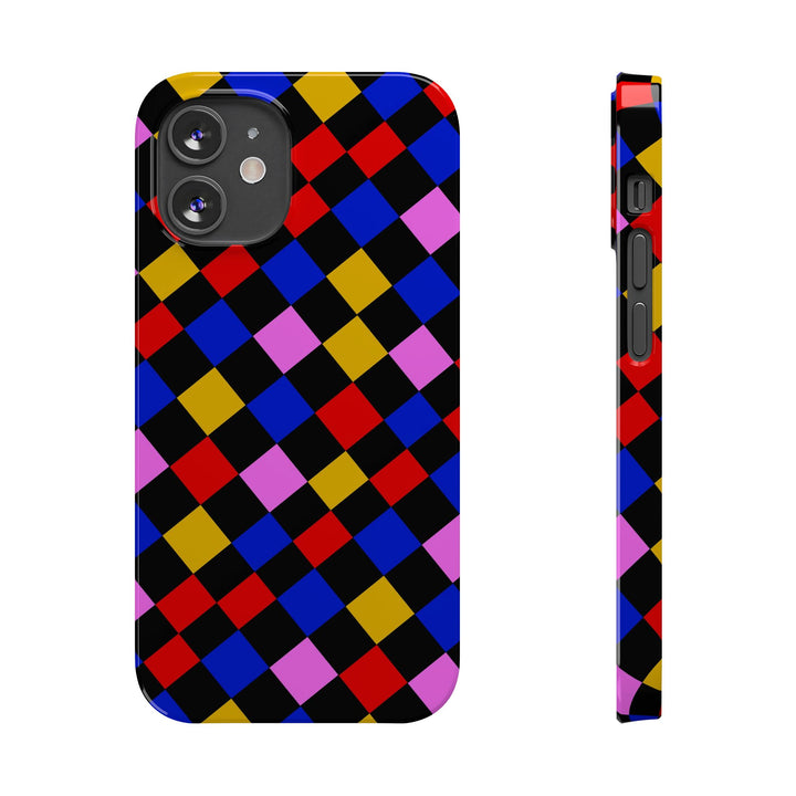 Slim Abstract Colorful Checkerboard Cute Phone Case for Iphone 17 - | iPhone 16 Pro Max Case | iPhone 15 Case Iphone 14 13 12 11 Gift for Her - Studio40ParkLane