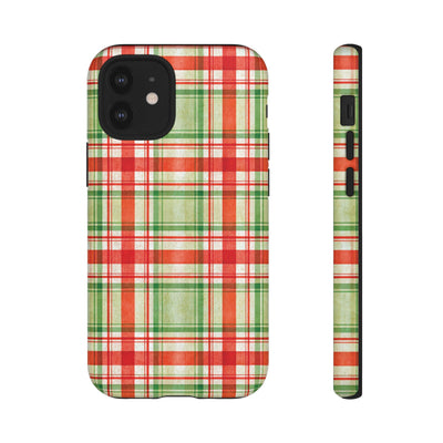 Aesthetic Tough Red Green Checkered Premium Phone Case - For iPhone 17 Pro Max iPhone 16 Pro iPhone 15 Iphone 14 Plus 13 Pro 12 11 10 XR XS - Studio40ParkLane