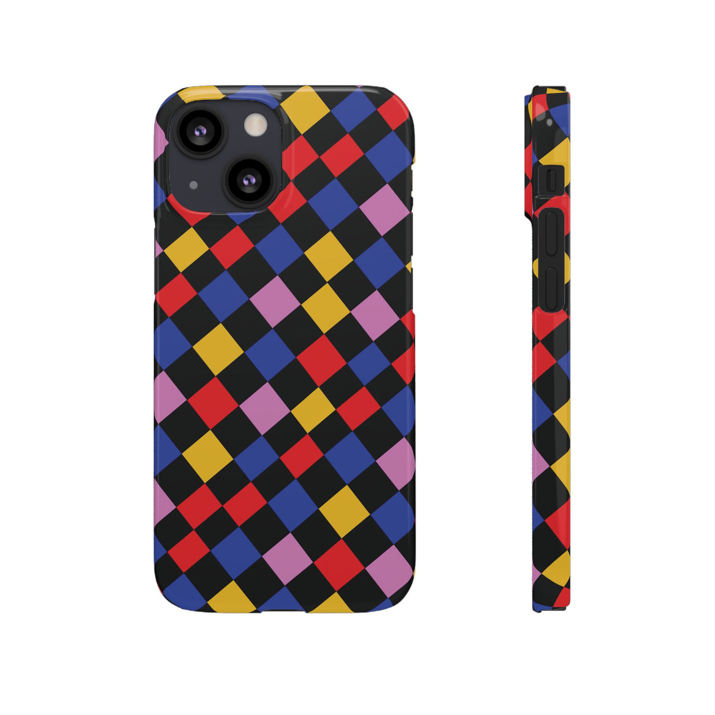Colorful Checkerboard Cute Phone Case - Sleek Snap - for iPhone 16 15 14 13 12 11 Max Pro Plus Samsung Galaxy S24 S23 S22 S21 S20 Plus Ultra - Studio40ParkLane