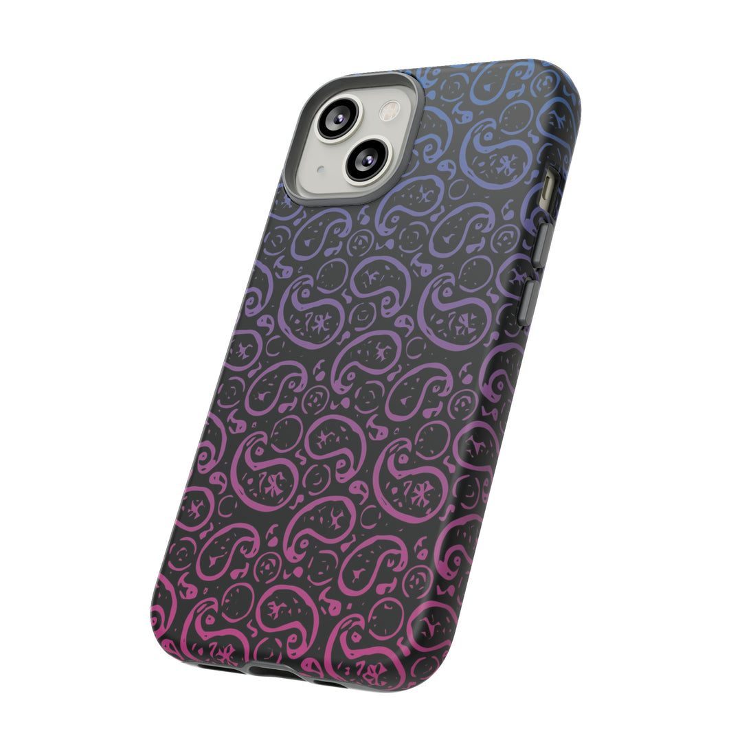 Cute IPhone Case | iPhone 15 Case | iPhone 15 Pro Max Case, Iphone 14 Case, Iphone 14 Pro Max Case IPhone Case for Art Lovers, Paisley Blue Pink - Studio40ParkLane