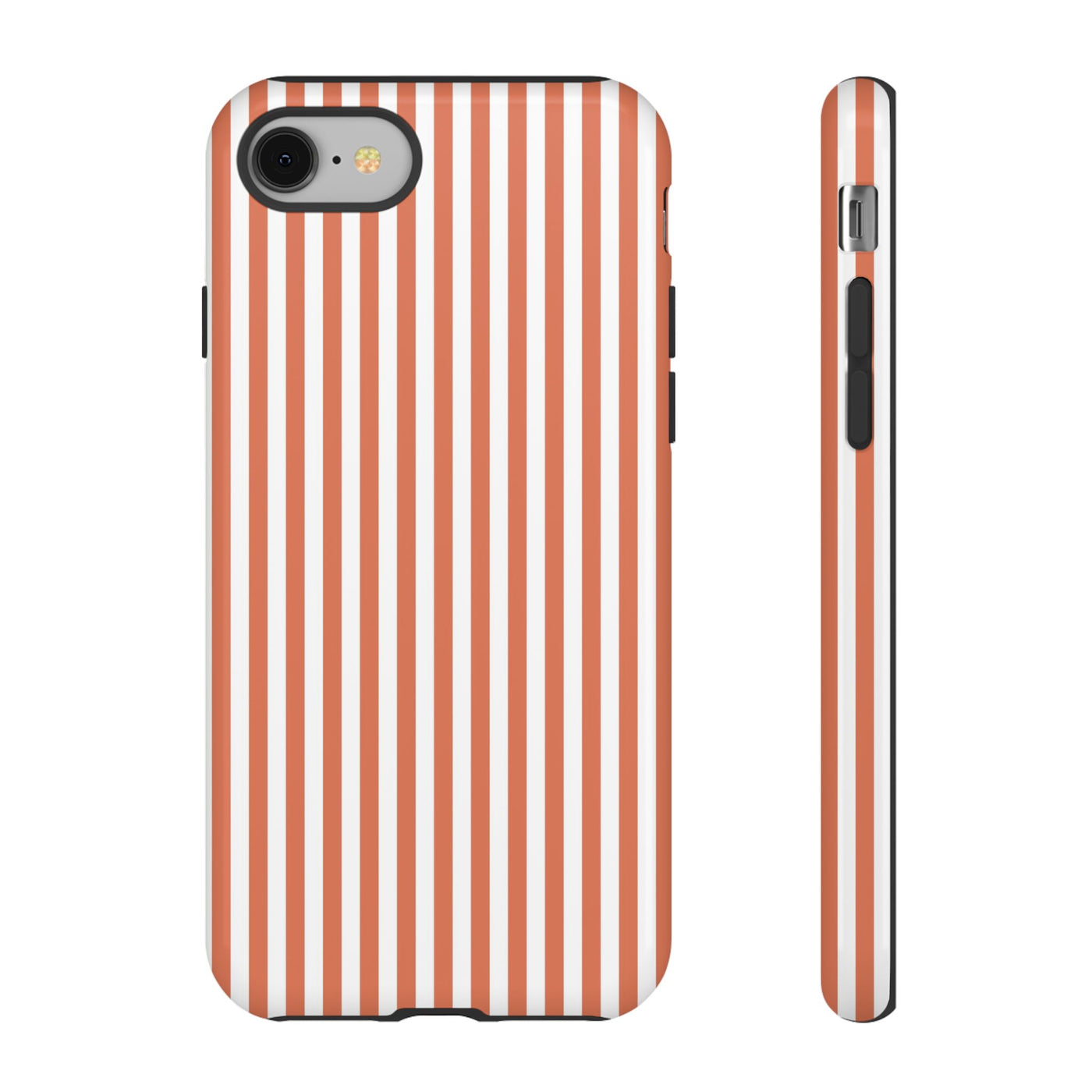 Tough Premium Peach Stripes Phone Case Gift for Her - For Apple iPhone 16 Pro Max 16e iPhone 15 Pro iPhone Iphone 14 Plus 13 Pro 12 SE XR - Studio40ParkLane