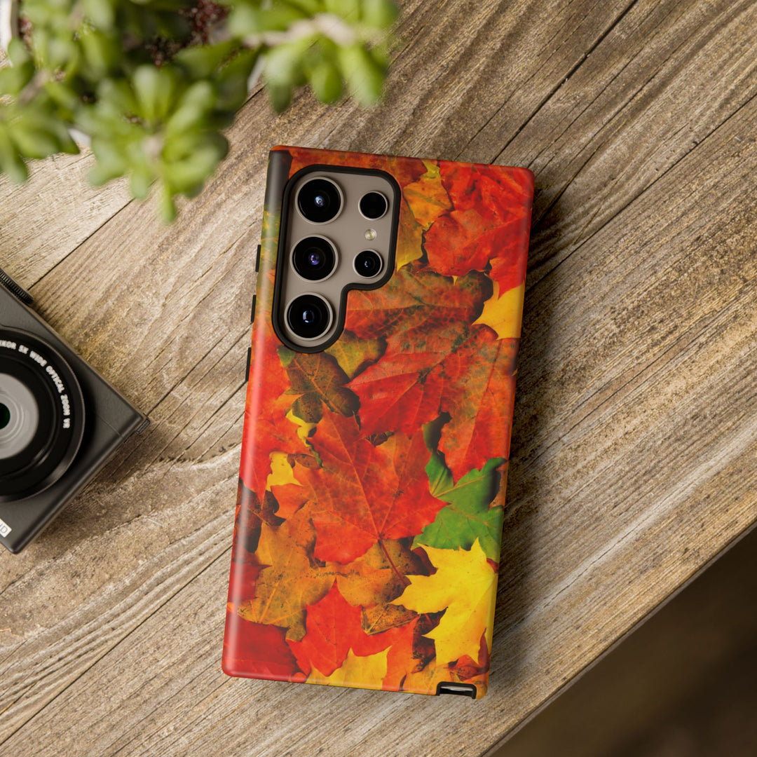 Fall Leaves Impact Resistant, Cute Phone Cases for Samsung S24, S23, S22, S21, IPhone 15 pro Iphone 14 pro Iphone 13 IPhone 12 Iphone 11 - Studio40ParkLane