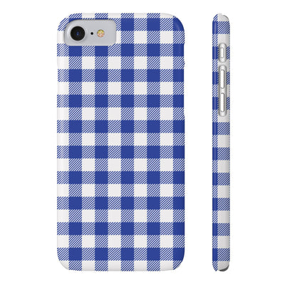 Slim Blue Gingham Gift for Her Cute Phone Cases for Iphone 16 Pro Max | iPhone 15 Case | iPhone 15 Pro Max Case, Iphone 14, 13, 12, 11, 10, 8, 7