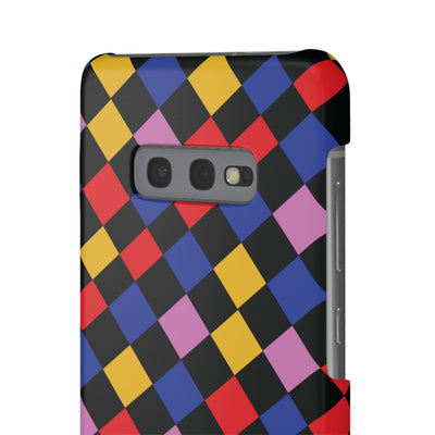 Colorful Checkerboard Cute Phone Case - Sleek Snap - for iPhone 16 15 14 13 12 11 Max Pro Plus Samsung Galaxy S24 S23 S22 S21 S20 Plus Ultra - Studio40ParkLane