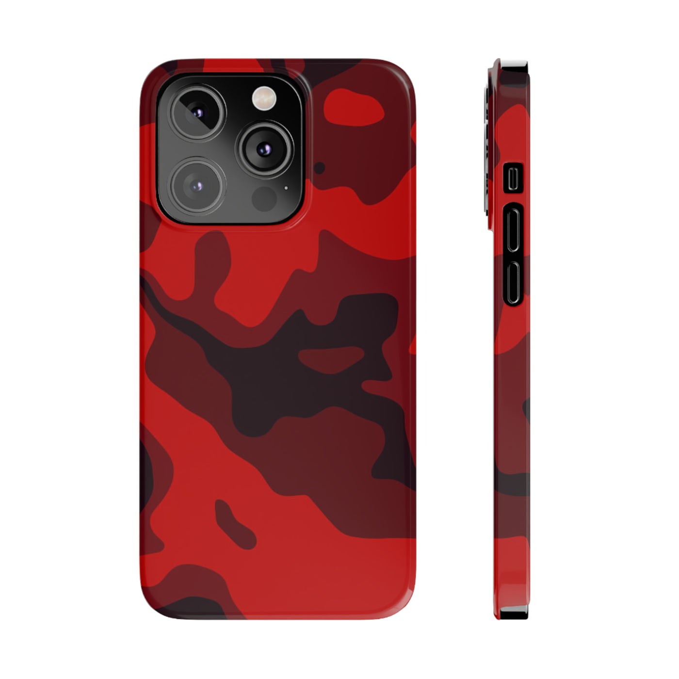 Slim Cute iPhone Cases - | iPhone 15 Case | iPhone 15 Pro Max Case, Iphone 14 Case, Iphone 14 Pro Max, Iphone 13, Red Camo Camouflage