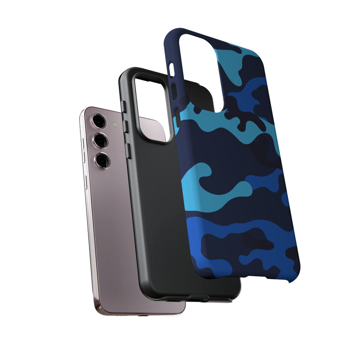 Cute Samsung Phone Case | Aesthetic Samsung Phone Case | Galaxy S23, S22, S21, S20 | Blue Camouflage, Protective Phone Case - Studio40ParkLane