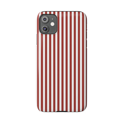 Slim Farmhouse Red Striped Cute Phone Case for Iphone 16 - | iPhone 15 Pro Max Case | iPhone 14 Case Iphone 13 12 11 10 9 8 7 Gift for Her - Studio40ParkLane