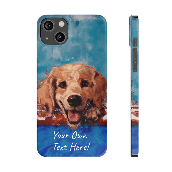 Slim Personalized Cute iPhone Cases - | iPhone 15 Case | iPhone 15 Pro Max Case, Iphone 14 Case, Iphone 14 Pro Max, Iphone 13, Golden Retriever Dog - Studio40ParkLane