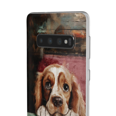 Cute Flexi Samsung Phone Cases, Cocker Spaniel Dog Galaxy S23 Phone Case, Samsung S22 Case, Samsung S21 Case, S20 Plus
