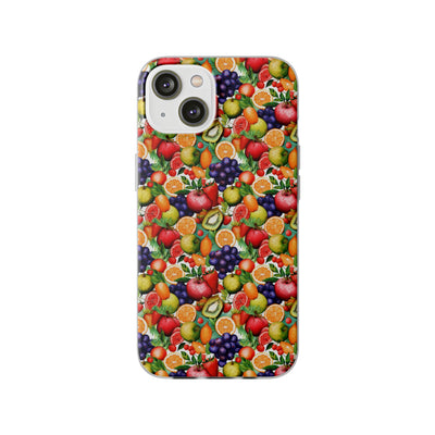 Cute Flexi Phone Cases, Summer Fruit Mix, Compatible with Samsung Galaxy S23, Samsung S22, Samsung S21, Samsung S20, Galaxy S20 Ultra