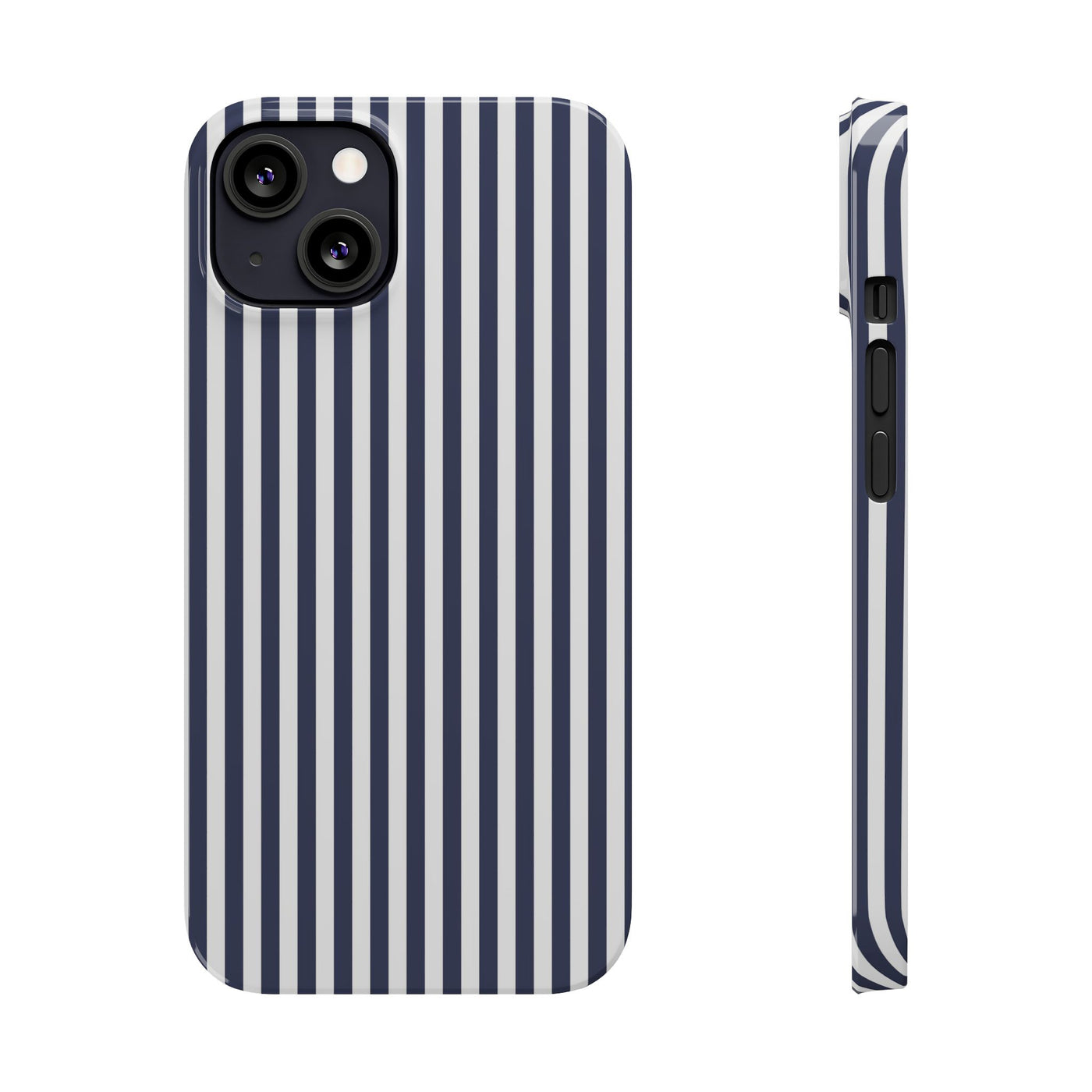 Slim Navy Blue Striped Cute Phone Case for Iphone 16 - | iPhone 15 Pro Max Case | iPhone 14 Case Iphone 13 12 11 10 9 8 7 XS X Gift for Her - Studio40ParkLane
