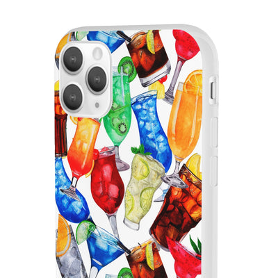 Cute Flexi Phone Cases, For Iphones and Samsung Galaxy Phones, Tropical Summer Fruit Cocktails, Galaxy S23 Phone Case, Samsung S22 Case, Samsung S21, Iphone 15, Iphone 14, Iphone 13