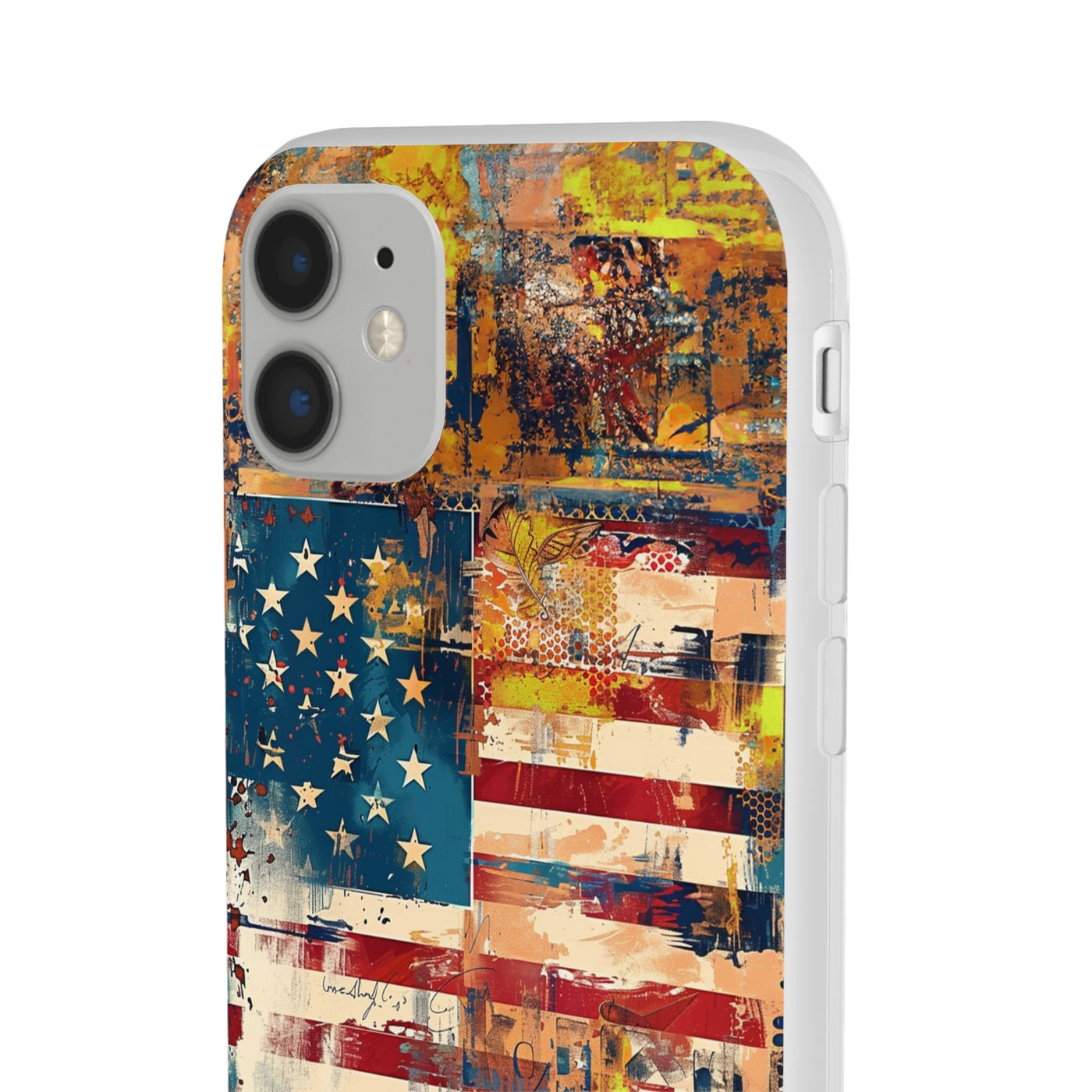 Cute Flexi Phone Cases, US Flag Abstract, Compatible with Samsung Galaxy S23, Samsung S22, Samsung S21, Samsung S20, Galaxy S20 Ultra