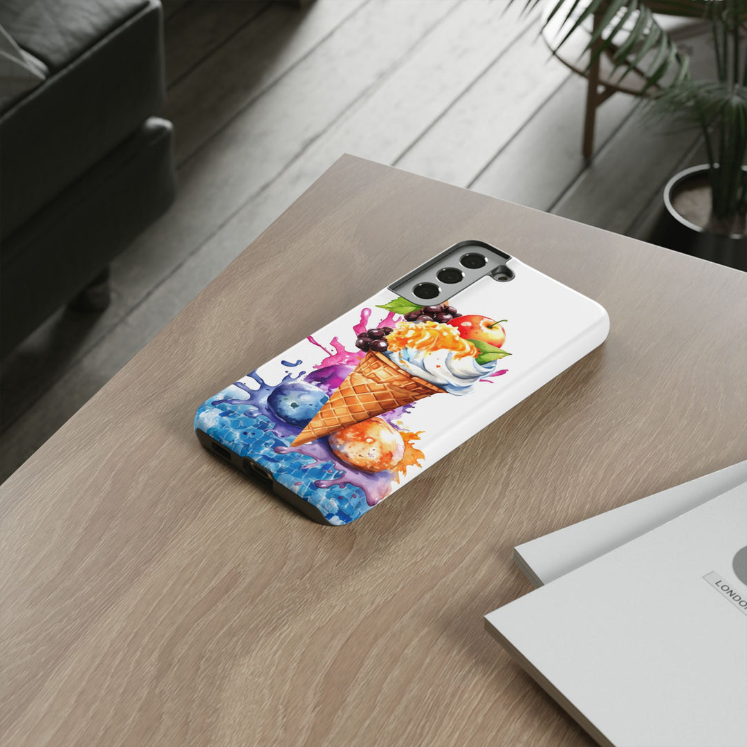 Impact Resistant, Summer Ice Cream Cone, Cute Phone Cases for Samsung S24, S23, S22, S21, IPhone 15 pro Iphone 14 pro Iphone 13 IPhone 12 Iphone 11 - Studio40ParkLane