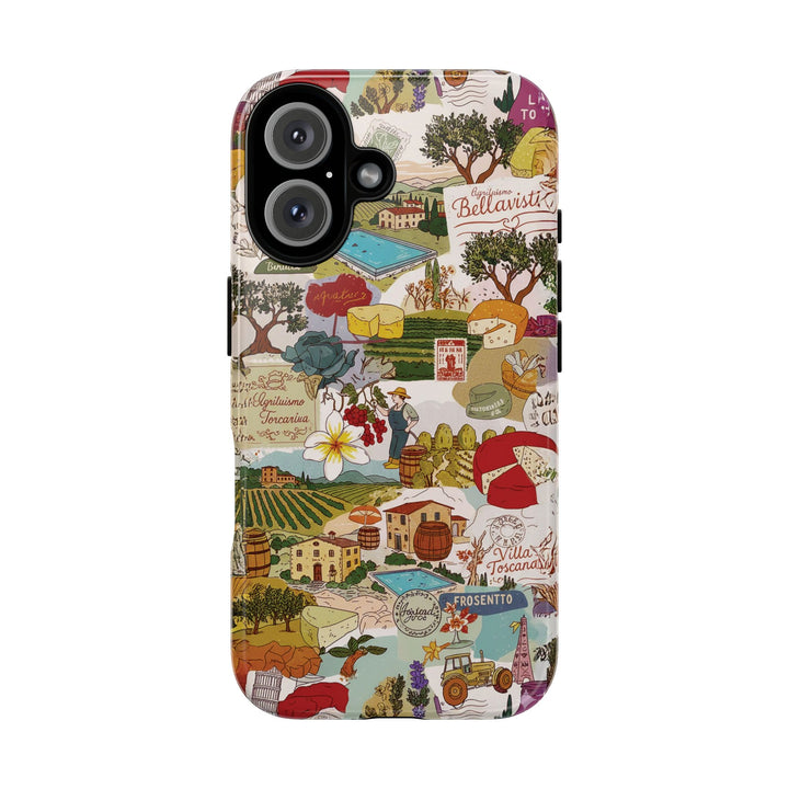 Italy Tuscany Coquette Collage Tough Premium Phone Case - For iPhone 17 Pro Max iPhone 16 Pro iPhone 15 Iphone 14 Plus 13 Pro 12 11 10 XR - Studio40ParkLane