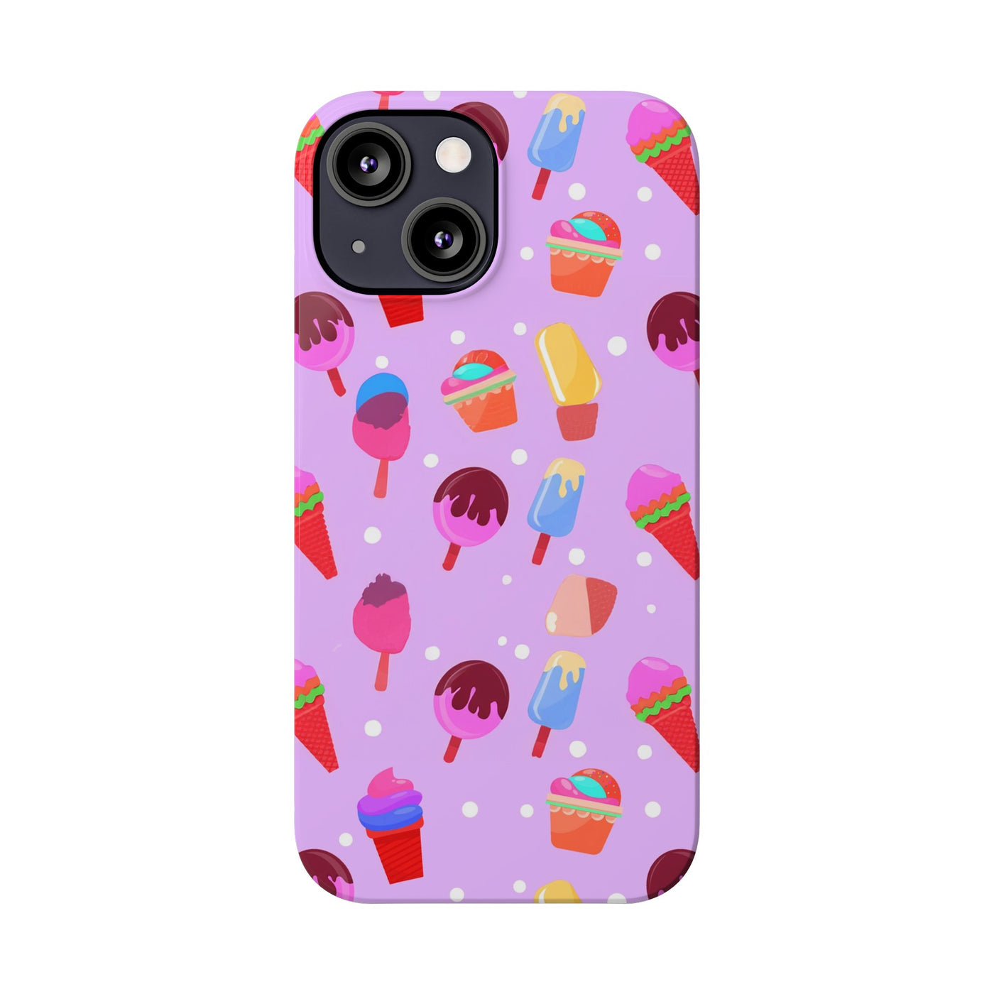 Slim Cute Phone Cases for Iphone - | iPhone 15 Case | iPhone 15 Pro Max Case, Iphone 14 Case, Iphone 14 Pro Max, Iphone 13, Summer Ice-cream Pink