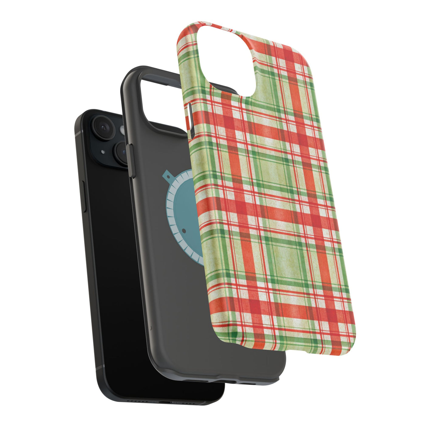 Aesthetic Tough Magsafe Red Green Checkered Phone Case - For iPhone 17 Pro Max iPhone 16 Pro iPhone 15 Iphone 14 Plus 13 Pro 12 11 10 - Studio40ParkLane