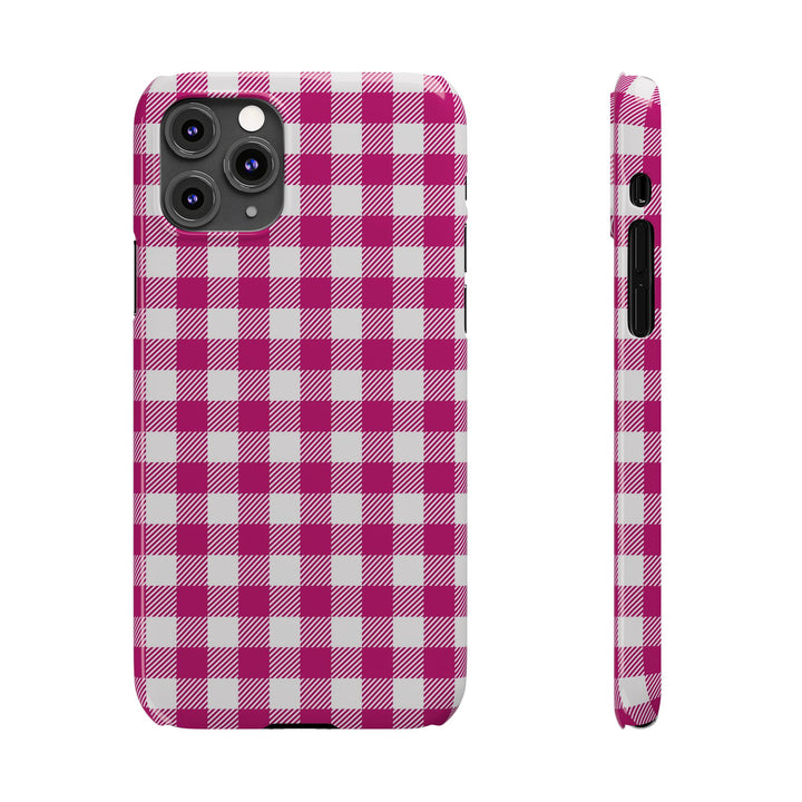 Slim Pink Gingham Gift for Her Cute Phone Cases for Iphone 16 Pro Max | iPhone 15 Case | iPhone 15 Pro Max Case, Iphone 14, 13, 12, 11, 10, 8, 7 - Studio40ParkLane