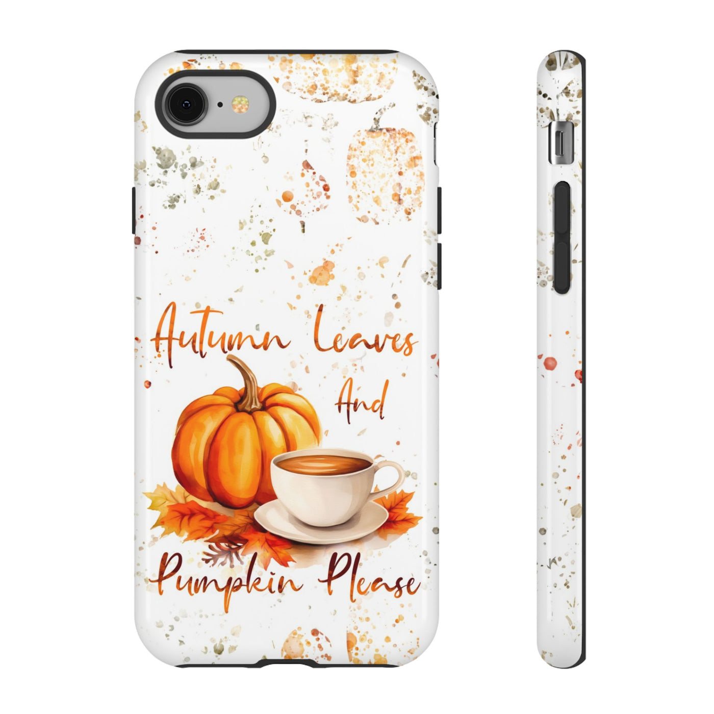 Impact Resistant, Fall Leaves Pumpkin Pie, Cute Phone Cases for Samsung S24, S23, S22, S21, IPhone 15 pro Iphone 14 pro Iphone 13 IPhone 12 Iphone 11