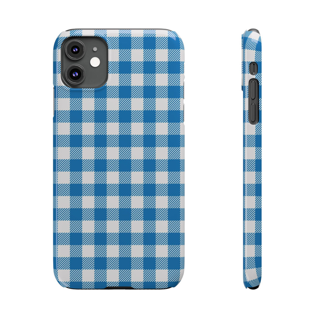 Slim Blue Gingham Gift for Her Cute Phone Cases for Iphone 16 Pro Max | iPhone 15 Case | iPhone 15 Pro Max Case, Iphone 14, 13, 12, 11, 10, 8, 7 - Studio40ParkLane