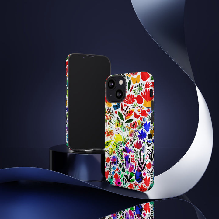 Impact Resistant, Colored Flowers, Cute Phone Cases for Samsung S24, S23, S22, S21, IPhone 15 pro Iphone 14 pro Iphone 13 IPhone 12 Iphone 11 - Studio40ParkLane