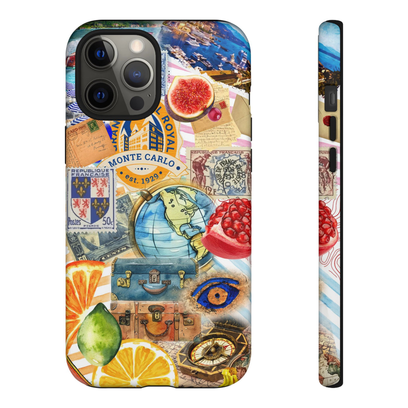 Cute European Summer Collage Phone Case, for IPhone 16 Case | Iphone 15, Iphone 14, IPhone 13 Case, 11 8 7, Samsung Galaxy S24, S23, S22, S21 Extra Protective