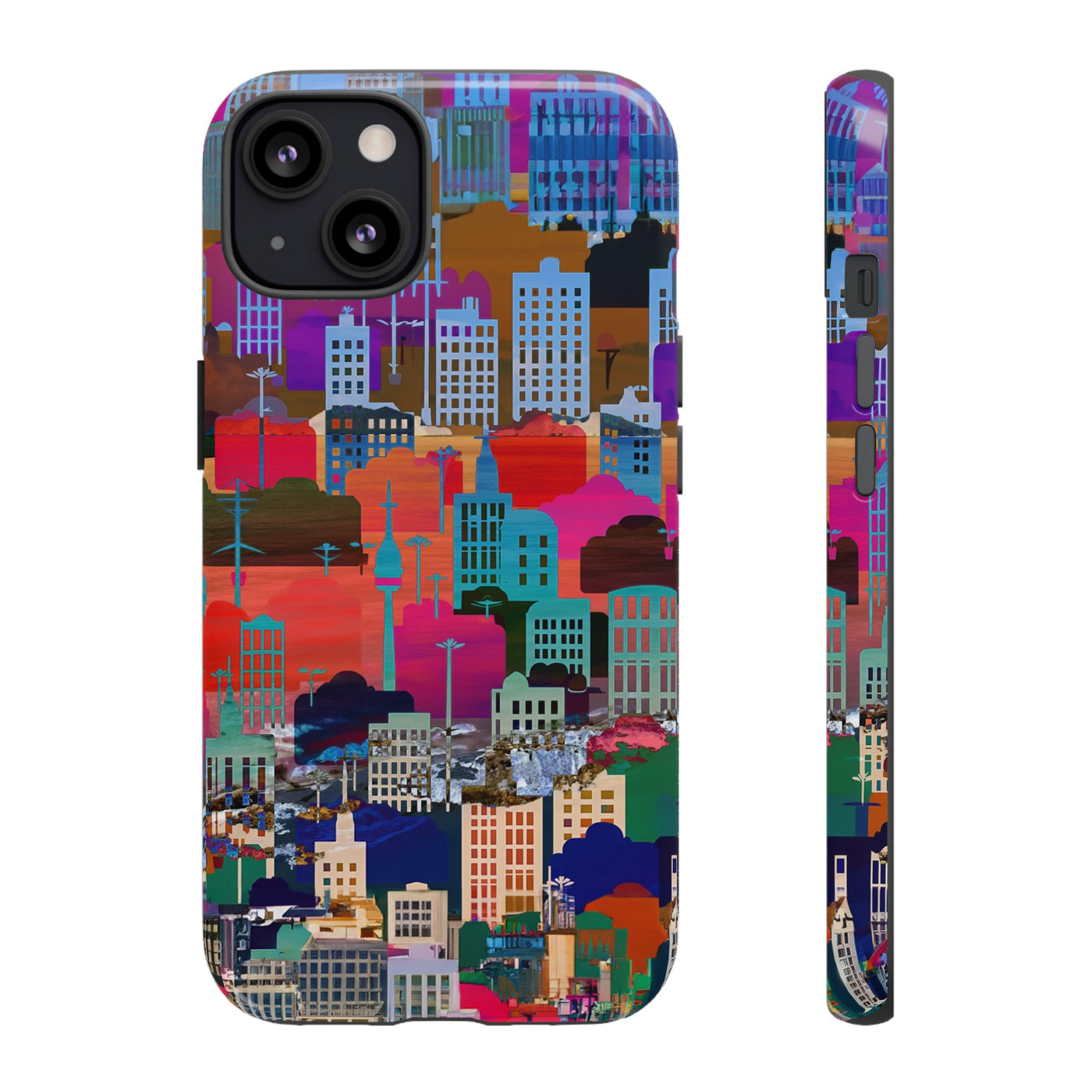 Cute Samsung Case | Cool Iphone Case | Summer City Skyline, Samsung S24, S23, S22, S21, IPhone 15 Case | Iphone 14 Case, Iphone 13 Case