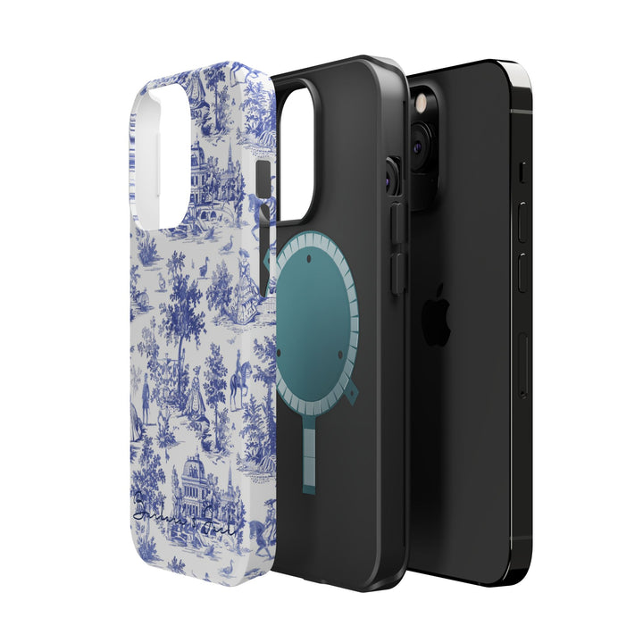 Magsafe French Toile Personalized Initial Custom Gift Cute Phone Cases for Iphone 16 Pro Max | iPhone 15, Pro Max Case, Iphone 14, 13, 12, 11, 10 - Studio40ParkLane