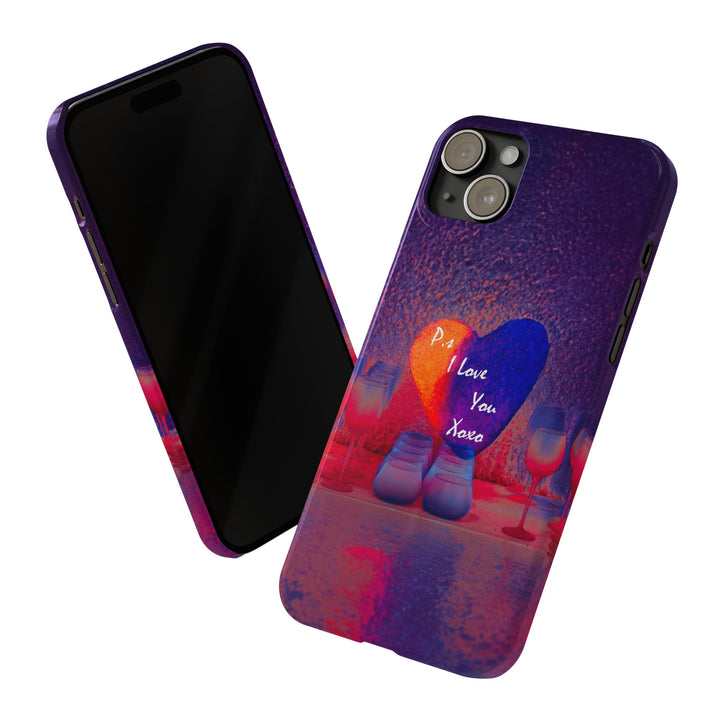 Slim Cute Phone Cases for Iphone - | iPhone 15 Case | iPhone 15 Pro Max Case, Iphone 14 Case, Iphone 14 Pro Max, Iphone 13, PS I Love You Heart - Studio40ParkLane