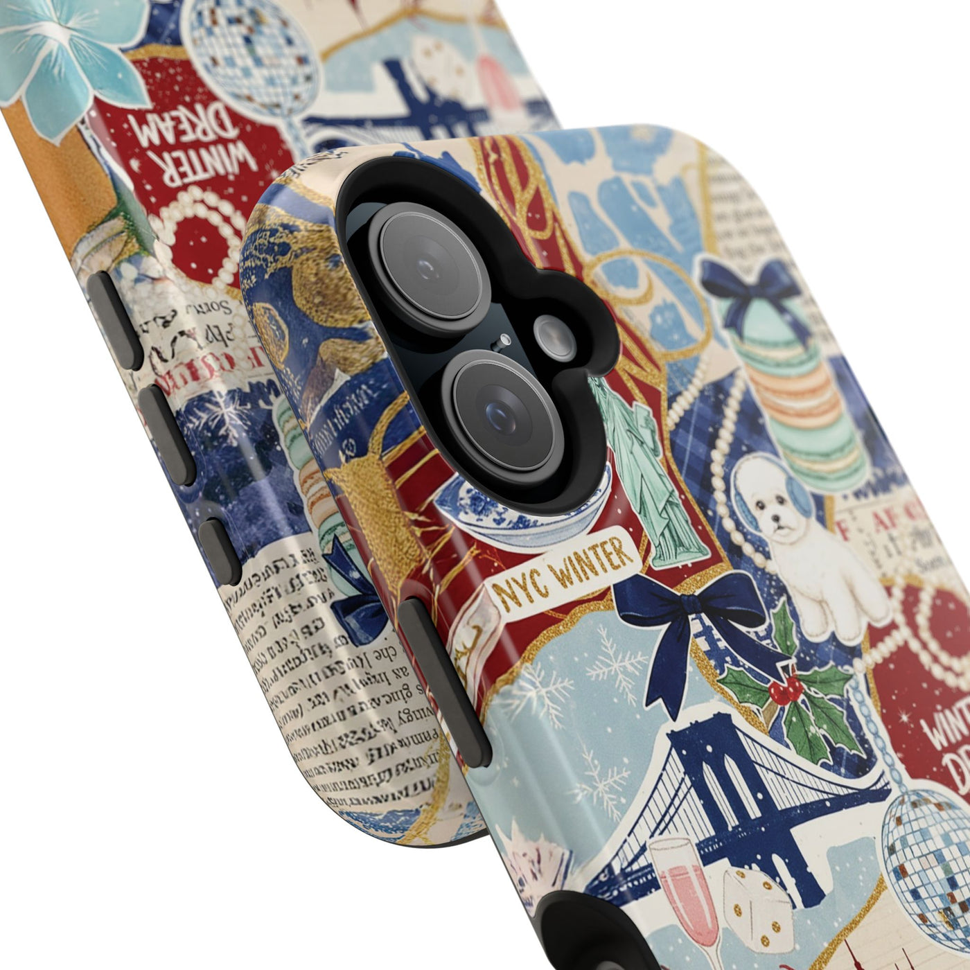 New York Winter Coquette Collage Tough Magsafe Cute Phone Cases for Iphone | iPhone 17 Pro Max Case, Iphone 16, Iphone 15 14 13 12 11 10 9