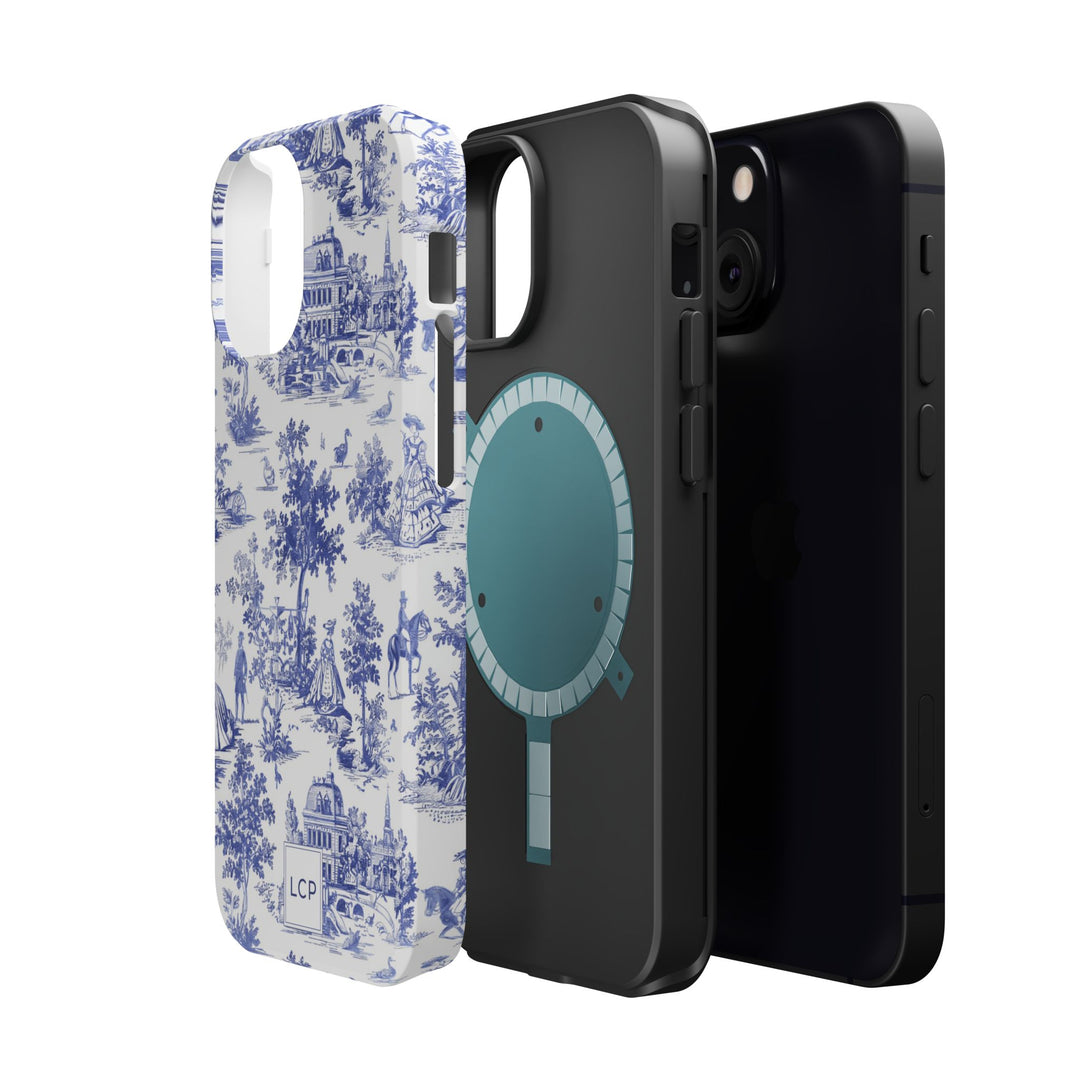 Custom Personalized French Toile Magsafe Phone Case for Iphone 18 - iPhone 17 Pro Max Air Plus 15 14 13 12 11, Samsung Galaxy Phone Cases - Studio40ParkLane