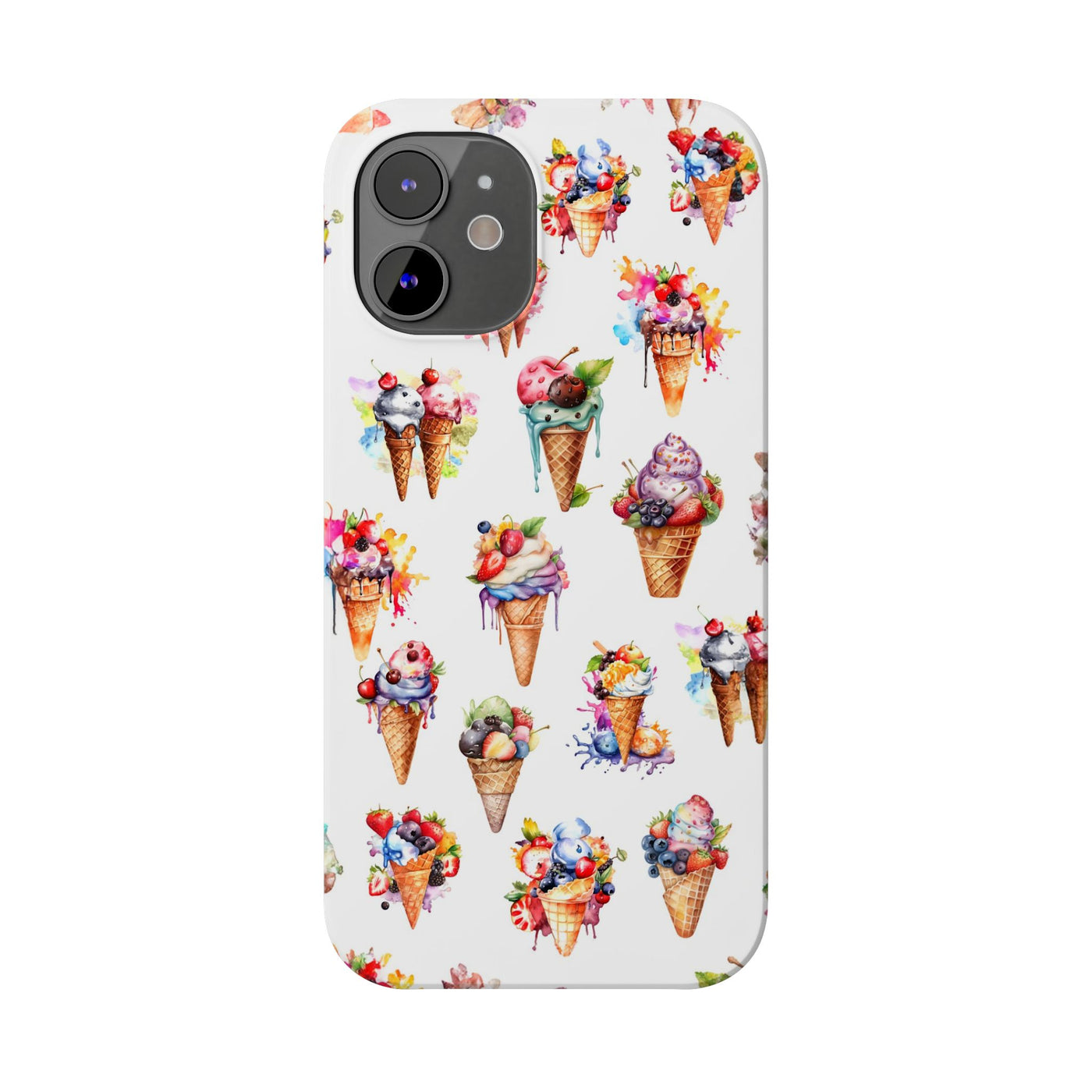 Slim Summer Ice Cream Slim Cute Phone Cases for Iphone  | iPhone 15 Case | iPhone 15 Pro Max Case, Iphone 14, Iphone 14 Pro Max, Iphone 13