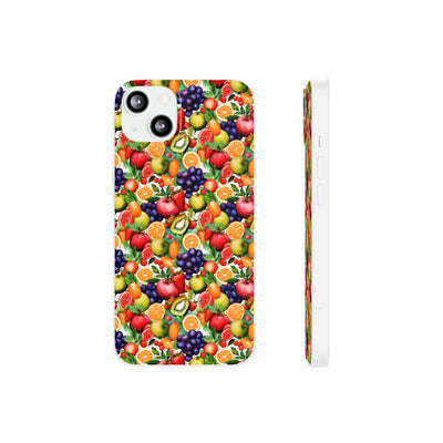 Cute Flexi Phone Cases, Summer Fruit Mix, Compatible with Samsung Galaxy S23, Samsung S22, Samsung S21, Samsung S20, Galaxy S20 Ultra