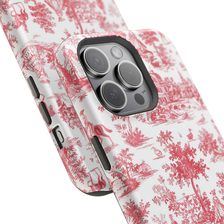 Magsafe French Toile Personalized Initial Custom Gift for Her Cute Phone Cases for Iphone 16 Pro Max | iPhone 15 Case | iPhone 15 Pro Max Case, Iphone 14, 13, 12, 11, 10, 8, 7 - Studio40ParkLane